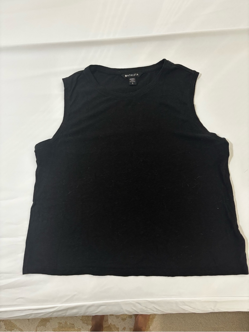 ATHLETA LG Essential slub Black Sleeveless Tank